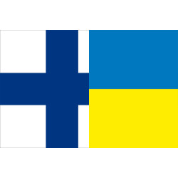 Флаг Украина-Финляндия (дружественный). Вариант-04