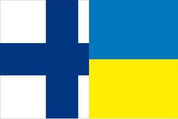 Флаг Украина-Финляндия (дружественный). Вариант-04 Флаг Украина-Финляндия (дружественный). Вариант-04