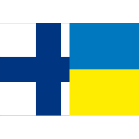 Прапор Україна-Фінляндія (дружній). Варіант-04