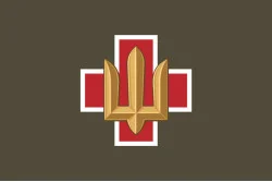 Флаг Медицинских сил ВСУ. Вариант-01 Флаг Медицинских сил ВСУ. Вариант-01