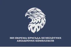 Флаг 383 ОБр БпАК (отдельная бригада беспилотных авиационных комплексов) ВСУ. Вариант-13 Флаг 383 ОБр БпАК (отдельная бригада беспилотных авиационных комплексов) ВСУ. Вариант-13