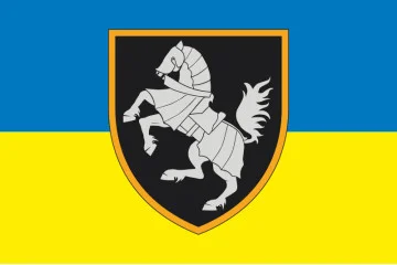 Флаг 1 ОТМБр (отдельная тяжелая механизированная бригада) ВСУ. Вариант-09