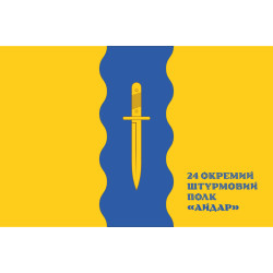 Флаг 24 ОШП (отдельный штурмовой полк) ВСУ «Айдар». Вариант-06 Флаг 24 ОШП (отдельный штурмовой полк) ВСУ «Айдар». Вариант-06