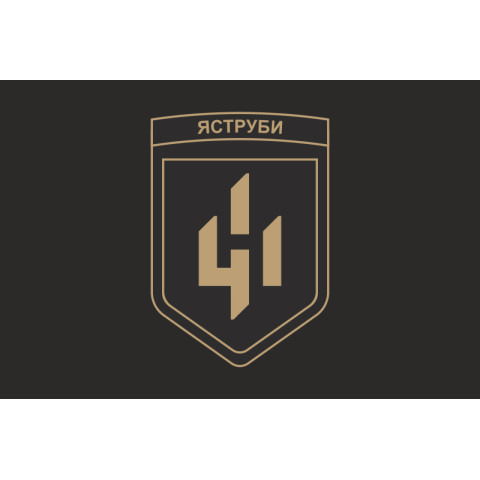 Флаг 411 ОБрБпС (отдельная бригада беспилотных систем) ВСУ «Ястребы». Вариант-06