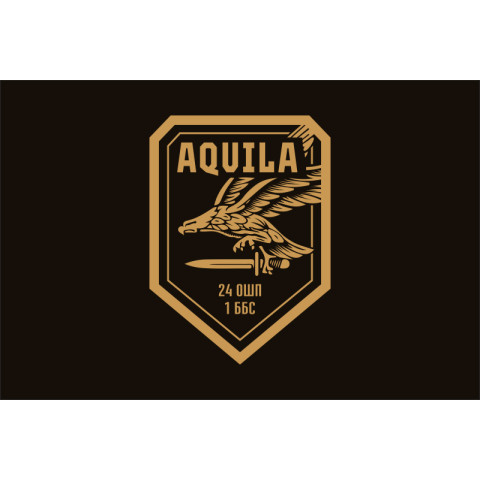 Флаг 1 ББпС (батальон беспилотных систем) «AQUILA» 24 ОШП ВСУ «Айдар». Вариант-02