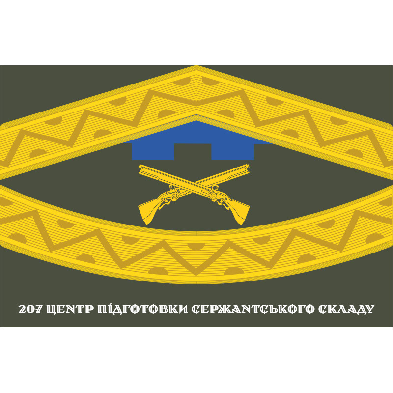 Флаг 207 ЦПСС (центр подготовки сержантского состава) сил ТрО ВСУ. Вариант-02 Флаг 207 ЦПСС (центр подготовки сержантского состава) сил ТрО ВСУ. Вариант-02