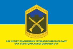 Прапор 207 ЦПСС (центр підготовки сержантського складу) сил ТрО ЗСУ. Варіант-04 Прапор 207 ЦПСС (центр підготовки сержантського складу) сил ТрО ЗСУ. Варіант-04