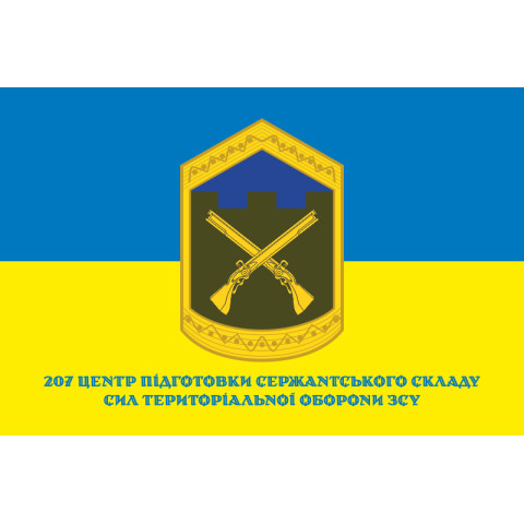 Флаг 207 ЦПСС (центр подготовки сержантского состава) сил ТрО ВСУ. Вариант-04 Флаг 207 ЦПСС (центр подготовки сержантского состава) сил ТрО ВСУ. Вариант-04