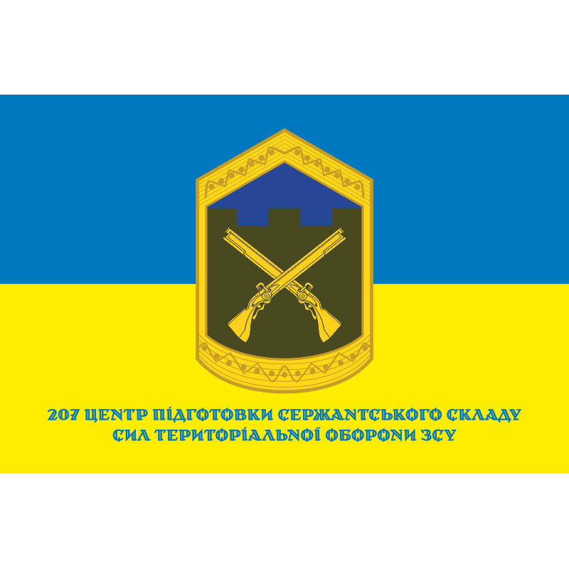 Флаг 207 ЦПСС (центр подготовки сержантского состава) сил ТрО ВСУ. Вариант-04 Флаг 207 ЦПСС (центр подготовки сержантского состава) сил ТрО ВСУ. Вариант-04