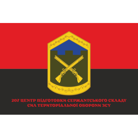 Флаг 207 ЦПСС (центр подготовки сержантского состава) сил ТрО ВСУ. Вариант-06 Флаг 207 ЦПСС (центр подготовки сержантского состава) сил ТрО ВСУ. Вариант-06