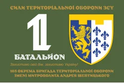 Флаг 1 Батальона 103 ОБрТрО ВСУ. Вариант-03 Флаг 1 Батальона 103 ОБрТрО ВСУ. Вариант-03