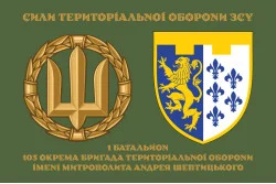 Флаг 1 Батальона 103 ОБрТрО ВСУ. Вариант-04 Флаг 1 Батальона 103 ОБрТрО ВСУ. Вариант-04