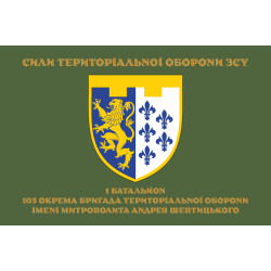 Прапор 1 Батальйону 103 ОБрТрО ЗСУ. Варіант-06 Прапор 1 Батальйону 103 ОБрТрО ЗСУ. Варіант-06