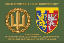 Прапор 2 Батальйону 103 ОБрТрО ЗСУ. Варіант-04 Прапор 2 Батальйону 103 ОБрТрО ЗСУ. Варіант-04