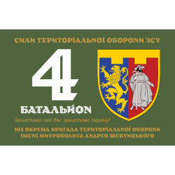 Флаг 4 Батальона 103 ОБрТрО ВСУ. Вариант-03