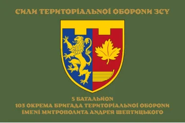 Флаг 5 Батальона 103 ОБрТрО ВСУ. Вариант-06