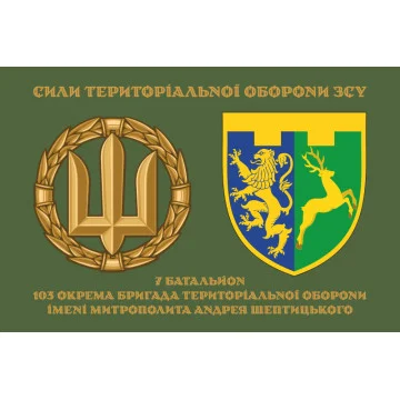 Прапор 7 Батальйону 103 ОБрТрО ЗСУ. Варіант-04 Прапор 7 Батальйону 103 ОБрТрО ЗСУ. Варіант-04