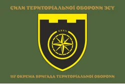 Прапор 117 ОБрТрО ЗСУ (окрема бригада територіальної оборони). Варіант-13 Прапор 117 ОБрТрО ЗСУ (окрема бригада територіальної оборони). Варіант-13