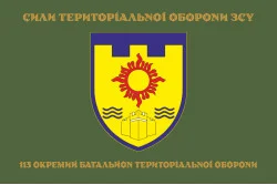 Прапор 113 ОБТрО (окремий батальйон Територіальної оборони) ЗСУ. Варіант-04 Прапор 113 ОБТрО (окремий батальйон Територіальної оборони) ЗСУ. Варіант-04