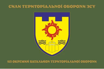 Прапор 113 ОБТрО (окремий батальйон Територіальної оборони) ЗСУ. Варіант-04