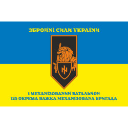 Прапор 1 МБ (механізований батальйон) 125 ОВМБр ЗСУ. Варіант-08