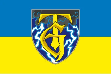 Прапор Підрозділу «Буря» 3 ОШБр ЗСУ. Варіант-01