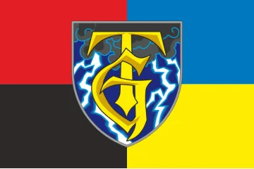 Прапор Підрозділу «Буря» 3 ОШБр ЗСУ. Варіант-03