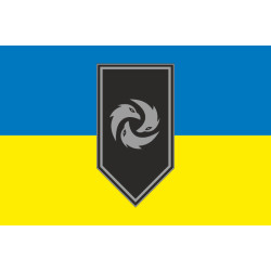 Прапор Підрозділу «Буря» 3 ОШБр ЗСУ. Варіант-06