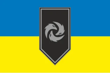 Прапор Підрозділу «Буря» 3 ОШБр ЗСУ. Варіант-06