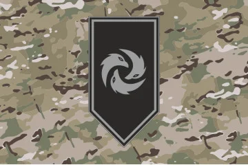 Прапор Підрозділу «Буря» 3 ОШБр ЗСУ. Варіант-09 Прапор Підрозділу «Буря» 3 ОШБр ЗСУ. Варіант-09