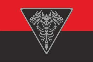 Флаг Подразделения «Bone Group» ГУР МОУ. Вариант-02 Флаг Подразделения «Bone Group» ГУР МОУ. Вариант-02