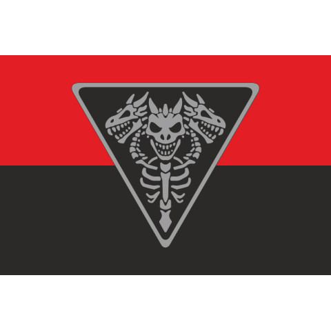 Флаг Подразделения «Bone Group» ГУР МОУ. Вариант-02 Флаг Подразделения «Bone Group» ГУР МОУ. Вариант-02