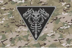 Прапор Підрозділу «Bone Group» ГУР МОУ. Варіант-04 Прапор Підрозділу «Bone Group» ГУР МОУ. Варіант-04