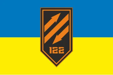 Флаг 122 ОБС (отдельный батальон связи) ВСУ. Вариант-08