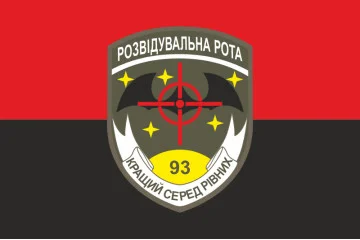 Прапор 93 ОМБр (окрема механізована бригада) ЗСУ. Розвідрота. Варіант-02