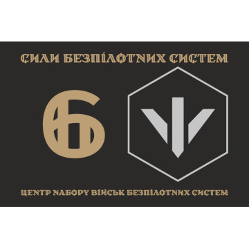 Флаг 6 центра рекрутинга БпС (беспилотных систем) ВСУ. Вариант-01