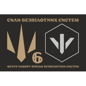 Флаг 6 центра рекрутинга БпС (беспилотных систем) ВСУ. Вариант-02
