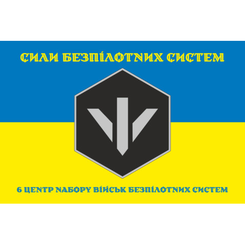 Прапор 6 центру рекрутингу БпС (безпілотних систем) ЗСУ. Варіант-06 Прапор 6 центру рекрутингу БпС (безпілотних систем) ЗСУ. Варіант-06