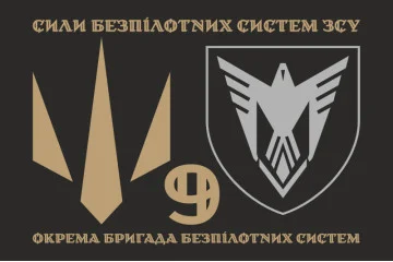 Флаг 9 ОБрБпС (отдельная бригада беспилотных систем) ВСУ «Винницкие скифы». Вариант-32