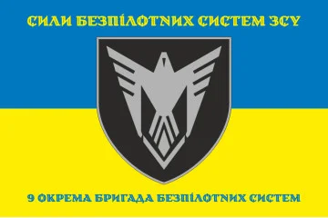 Флаг 9 ОБрБпС (отдельная бригада беспилотных систем) ВСУ «Винницкие скифы». Вариант-36