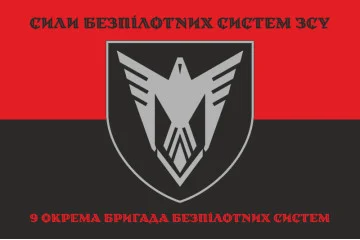 Флаг 9 ОБрБпС (отдельная бригада беспилотных систем) ВСУ «Винницкие скифы». Вариант-38