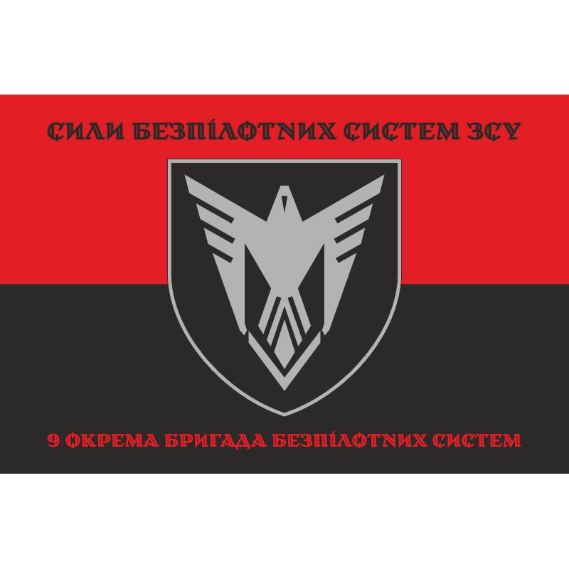Флаг 9 ОБрБпС (отдельная бригада беспилотных систем) ВСУ «Винницкие скифы». Вариант-38 Флаг 9 ОБрБпС (отдельная бригада беспилотных систем) ВСУ «Винницкие скифы». Вариант-38