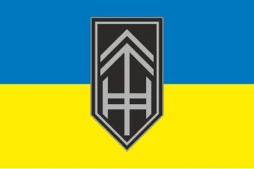 Прапор РАБатр (ракетно-артилерійська батарея) 3 ОШБр ЗСУ. Варіант-01 Прапор РАБатр (ракетно-артилерійська батарея) 3 ОШБр ЗСУ. Варіант-01