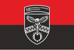 Флаг 10 ОШБ (отдельный штурмовой батальон) 59 ОШБр ВСУ. Вариант-08 Флаг 10 ОШБ (отдельный штурмовой батальон) 59 ОШБр ВСУ. Вариант-08