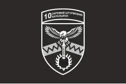 Флаг 10 ОШБ (отдельный штурмовой батальон) 59 ОШБр ВСУ. Вариант-12 Флаг 10 ОШБ (отдельный штурмовой батальон) 59 ОШБр ВСУ. Вариант-12