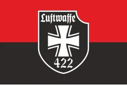 Флаг 422 ОПБпС (отдельный полк беспилотных систем) «Luftwaffe» ВСУ. Вариант-09
