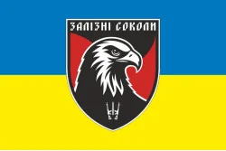 Флаг ББпС «Железные соколы» 67 ОМБр ВСУ. Вариант-02 Флаг ББпС «Железные соколы» 67 ОМБр ВСУ. Вариант-02