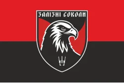 Прапор ББпС «Залізні соколи» 67 ОМБр ЗСУ. Варіант-04 Прапор ББпС «Залізні соколи» 67 ОМБр ЗСУ. Варіант-04