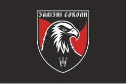 Прапор ББпС «Залізні соколи» 67 ОМБр ЗСУ. Варіант-09 Прапор ББпС «Залізні соколи» 67 ОМБр ЗСУ. Варіант-09
