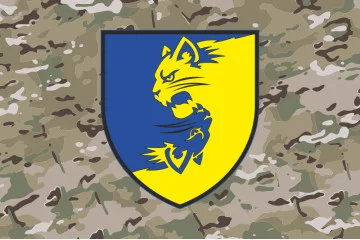 Прапор 55 ОМБр (окрема механізована бригада) ЗСУ. Варіант-06